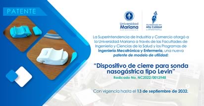 Noticia: Universidad Mariana recibe nueva patente por innovador dispositivo médico creado por profesores investigadores