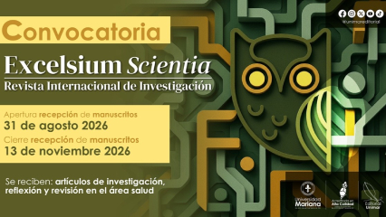 Noticia: Convocatoria segundo semestre 2026 - Revista Excelsium Scientia