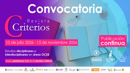 Noticia: Convocatoria de artículos 2da cohorte 2026 - Revista Criterios